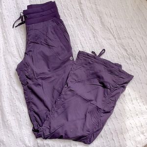 Lululemon purple dance studio pants lined